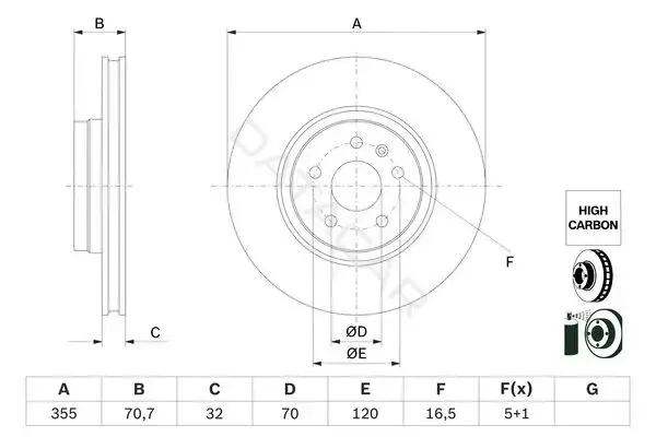 Тормозные диски BOSCH 0986479G54