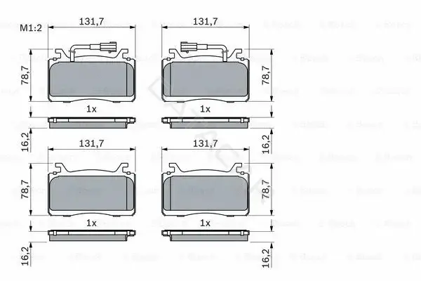Тормозные колодки BOSCH 0986424851