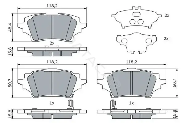 Тормозные колодки BOSCH 0986424911