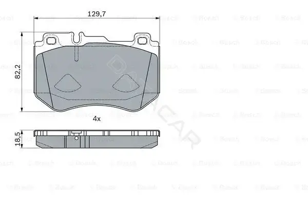 Тормозные колодки BOSCH 0986494777