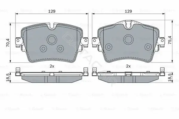 Тормозные колодки BOSCH 0986494940
