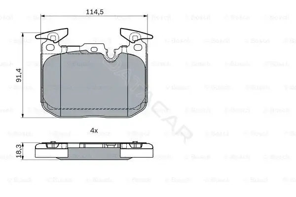 Тормозные колодки BOSCH 0986494947