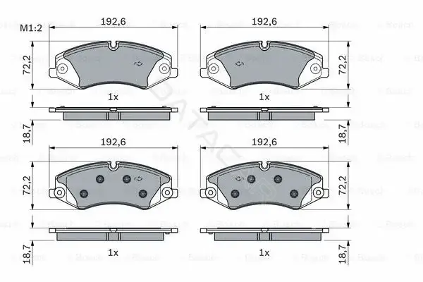 Тормозные колодки BOSCH 0986494980