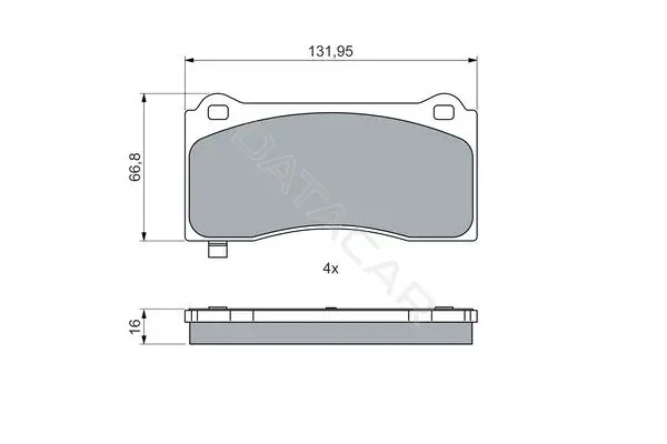 Тормозные колодки BOSCH 0986460084