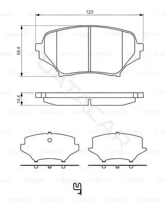 Тормозные колодки BOSCH 0986494322