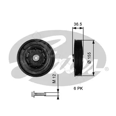 Шкив коленвала GATES TVD1128A