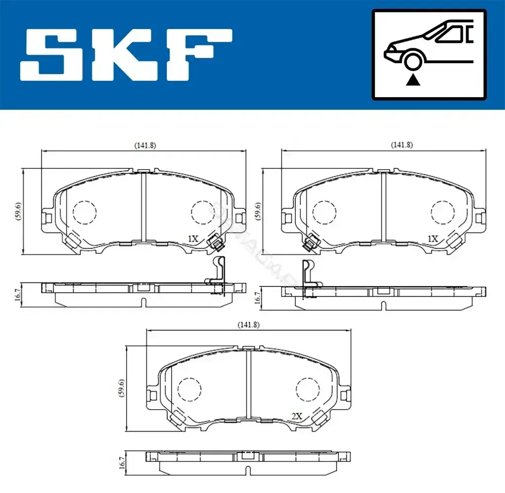 Тормозные колодки SKF VKBP80557A