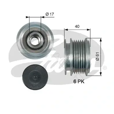Шкив генератора GATES OAP7013
