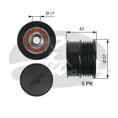 Шкив генератора GATES OAP7088