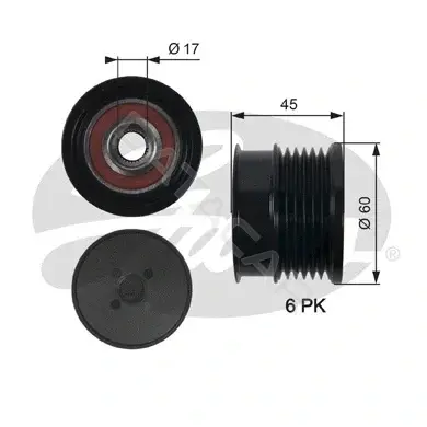 Шкив генератора GATES OAP7156