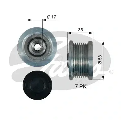 Шкив генератора GATES OAP7183