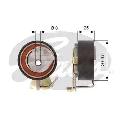 Натяжной ролик ГРМ GATES T43023