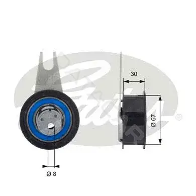 Натяжной ролик ГРМ GATES T43041