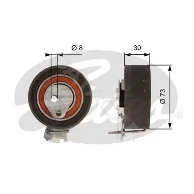Натяжной ролик ГРМ GATES T43157