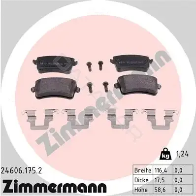 Тормозные колодки ZIMMERMANN 24606.175.2
