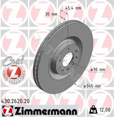 Тормозные диски ZIMMERMANN 430.2620.20
