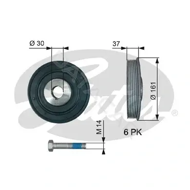 Шкив коленвала GATES TVD1002A