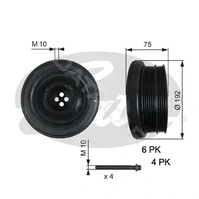 Шкив коленвала GATES TVD1050A