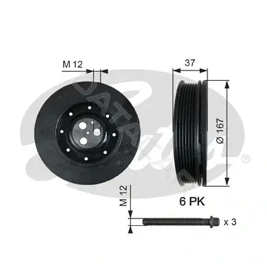Шкив коленвала GATES TVD1060A