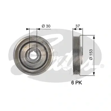 Шкив коленвала GATES TVD1090