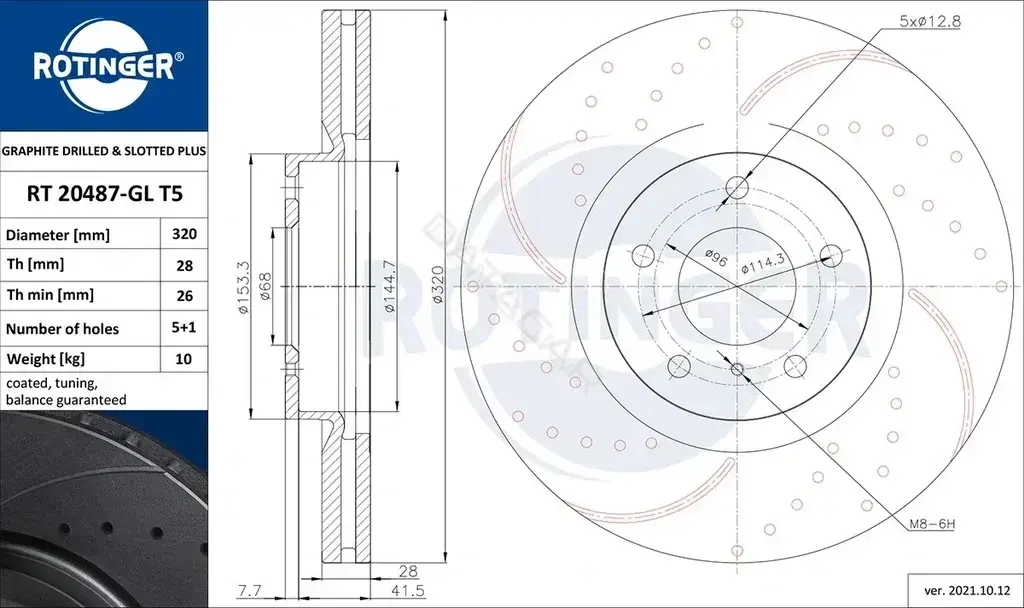 Тормозные диски ROTINGER RT20487-GLT5