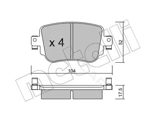 Тормозные колодки METELLI 22-0980-0