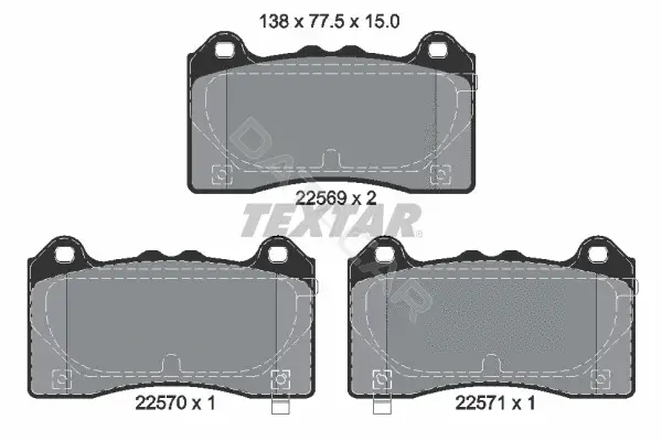 Тормозные колодки TEXTAR 2256901