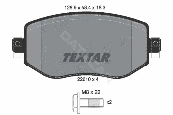 Тормозные колодки TEXTAR 2261001