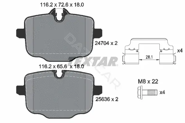 Тормозные колодки TEXTAR 2470401