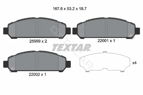 Тормозные колодки TEXTAR 2599901