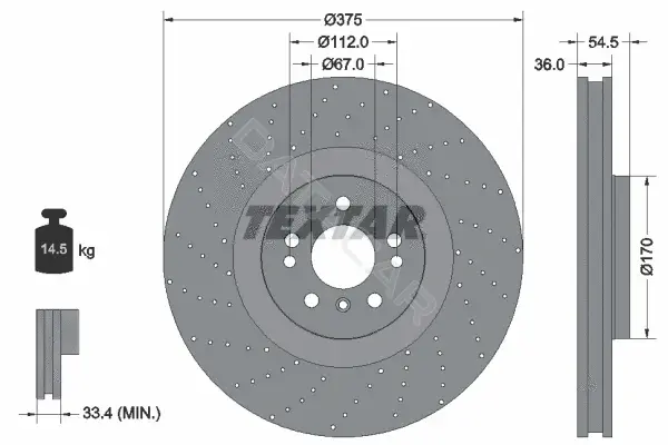 Тормозные диски TEXTAR 92279805