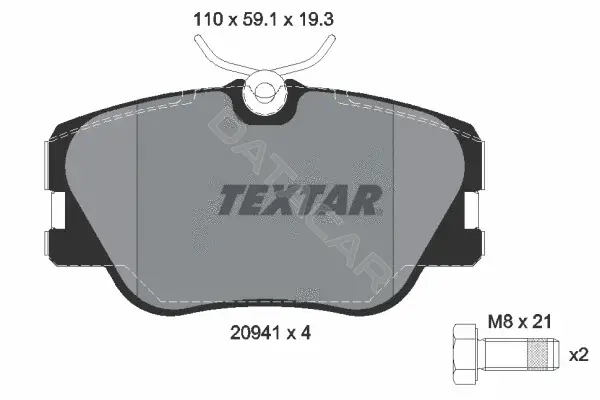 Тормозные колодки TEXTAR 2094102