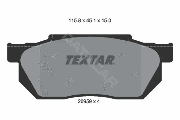 Тормозные колодки TEXTAR 2095901