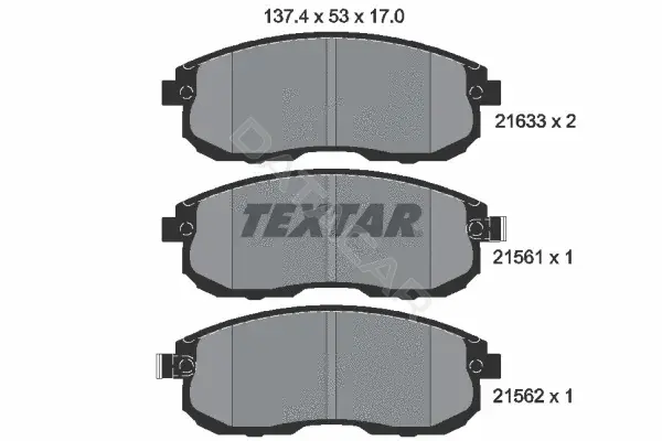 Тормозные колодки TEXTAR 2156101