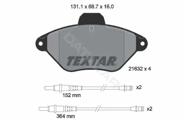 Тормозные колодки TEXTAR 2163201