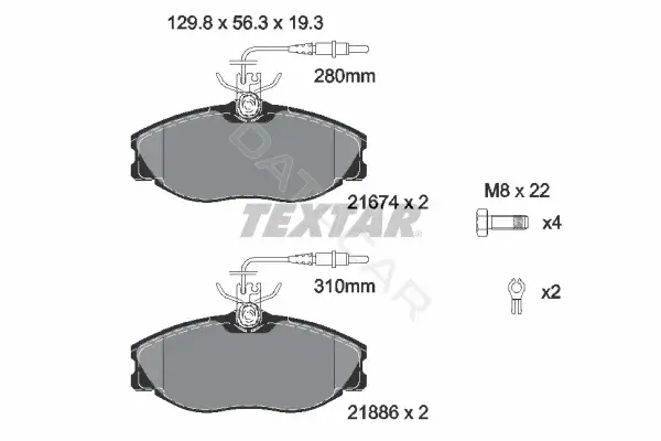 Тормозные колодки TEXTAR 2167403