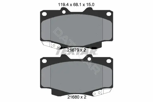 Тормозные колодки TEXTAR 2168001