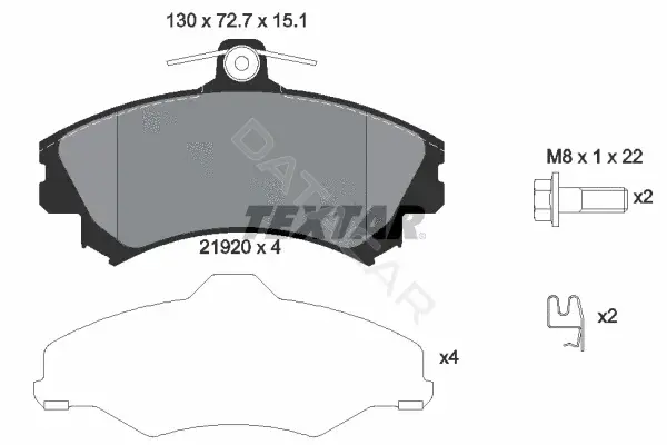 Тормозные колодки TEXTAR 2192001