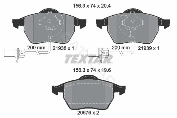 Тормозные колодки TEXTAR 2193801