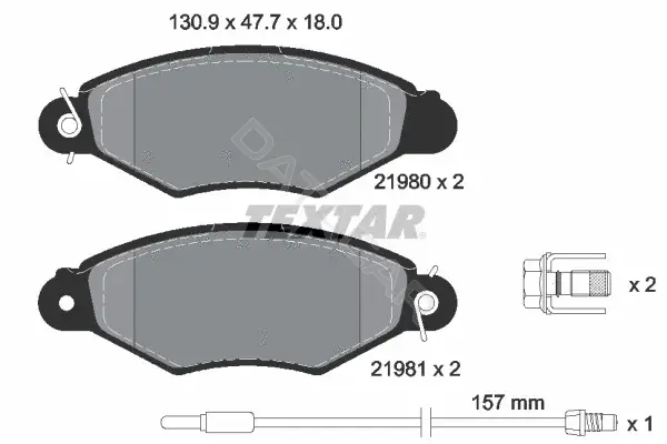 Тормозные колодки TEXTAR 2198003