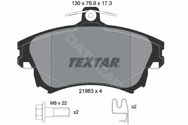 Тормозные колодки TEXTAR 2198302