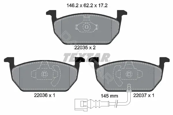 Тормозные колодки TEXTAR 2203501