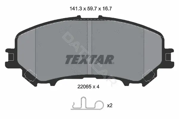 Тормозные колодки TEXTAR 2206503