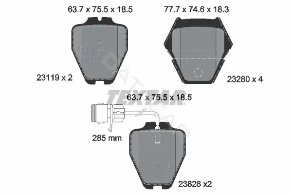 Тормозные колодки TEXTAR 2311901