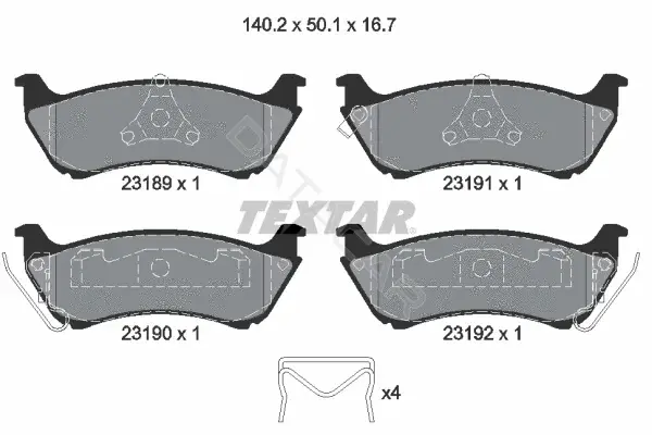 Тормозные колодки TEXTAR 2318902