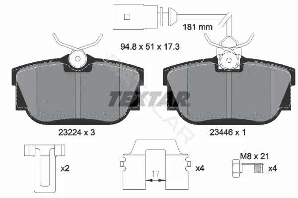 Тормозные колодки TEXTAR 2322416