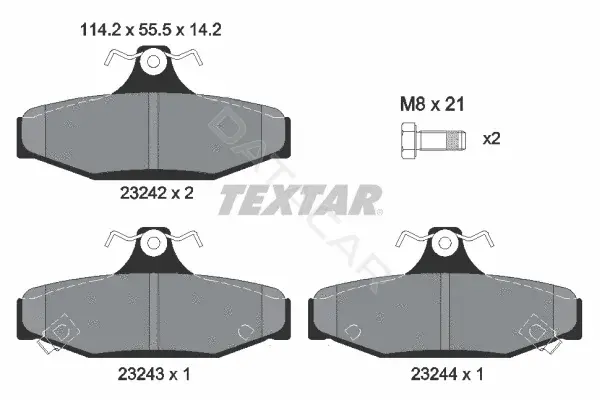 Тормозные колодки TEXTAR 2324201