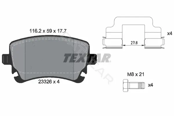 Тормозные колодки TEXTAR 2332601