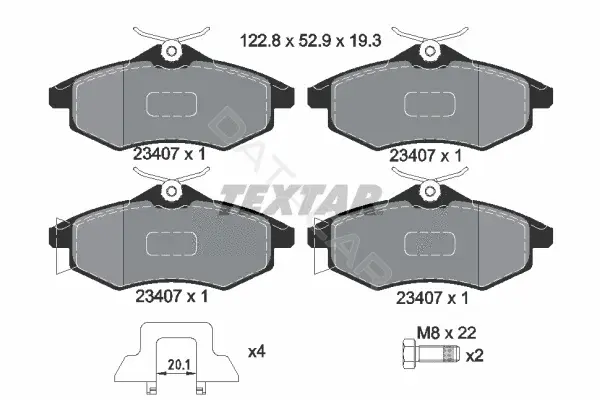 Тормозные колодки TEXTAR 2340702