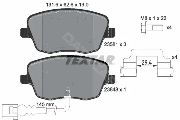 Тормозные колодки TEXTAR 2358102